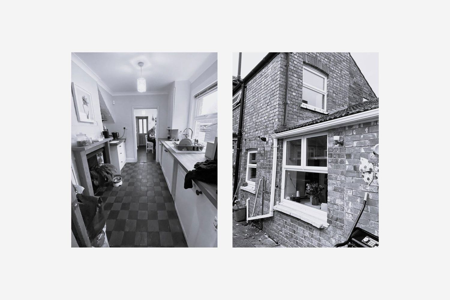 Before and after the remodel
