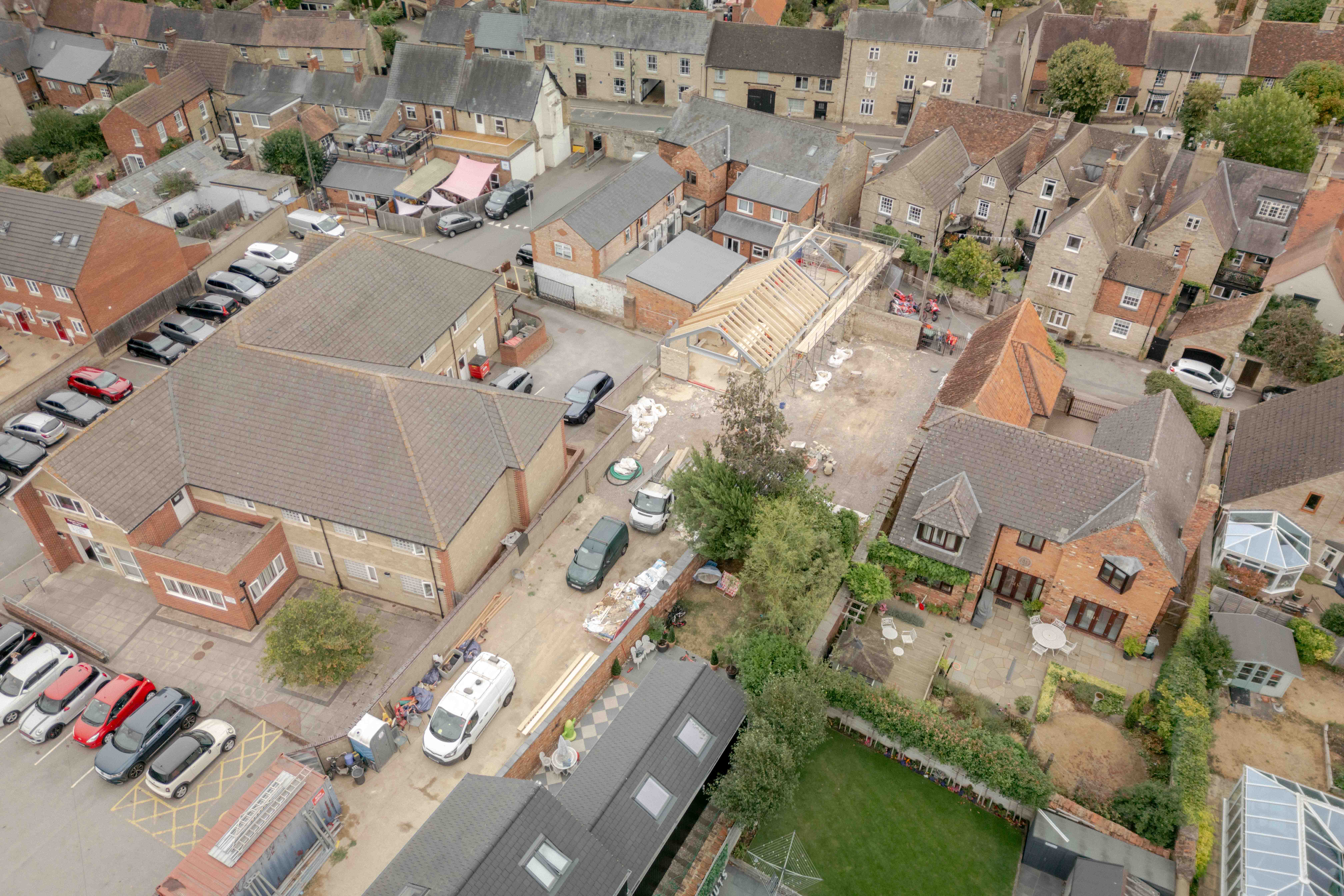 The site from above, August 2026