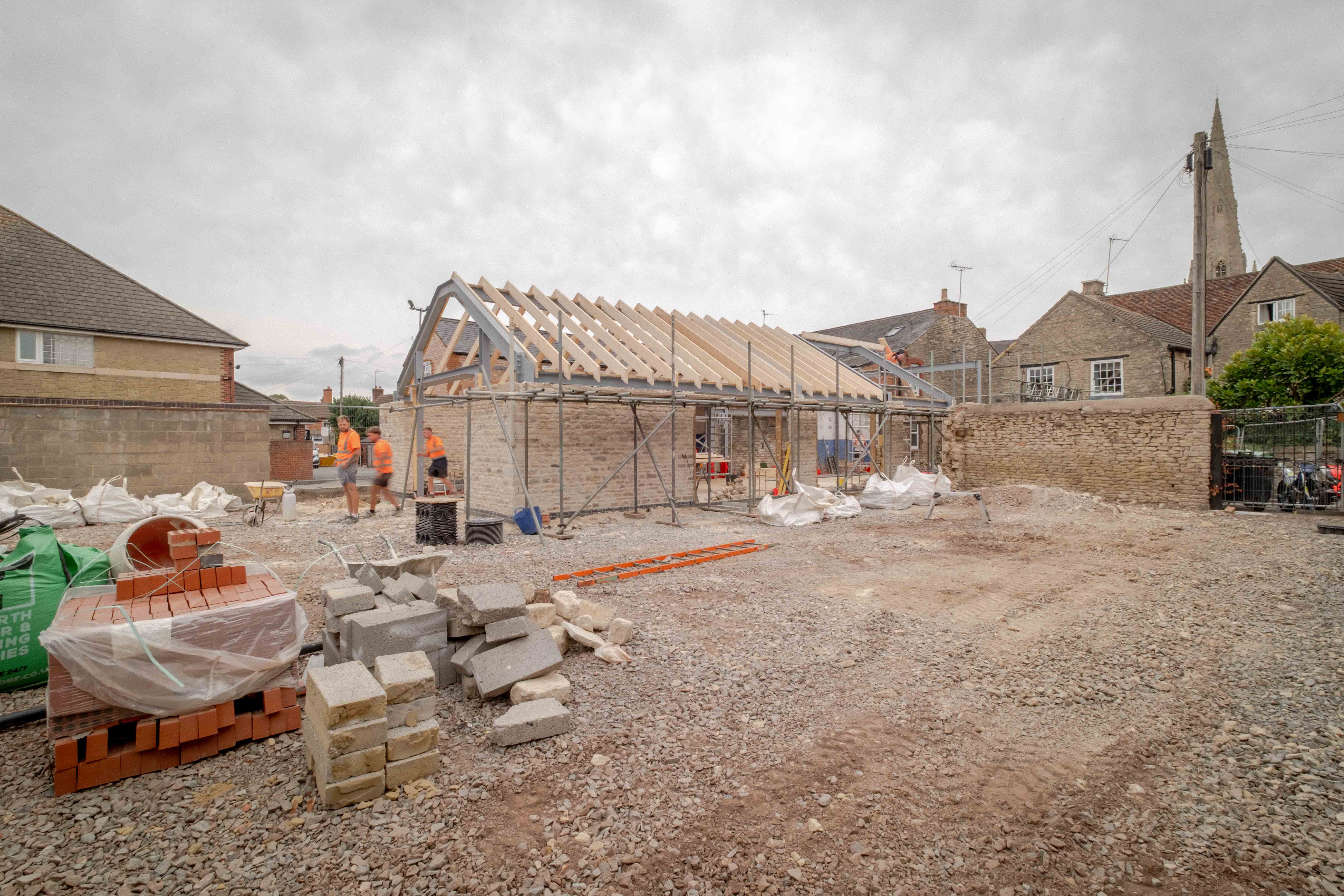 Construction on site, August 2026