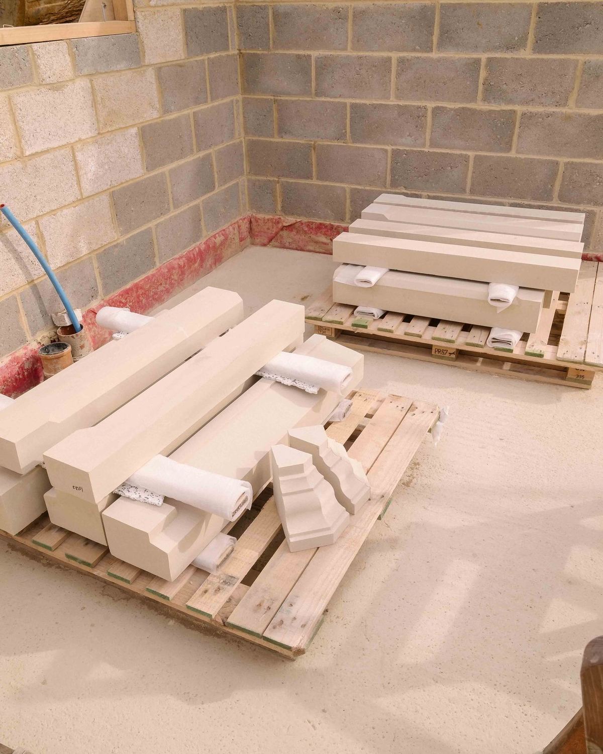 Stone walls rising