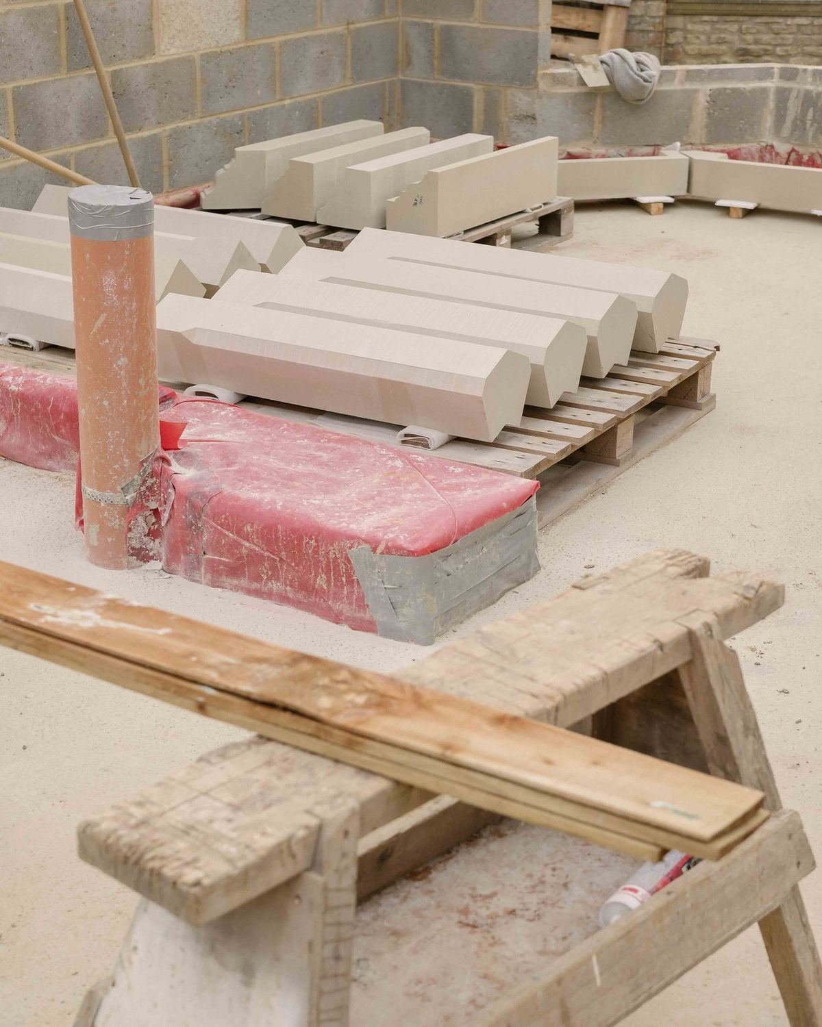 Building materials on site