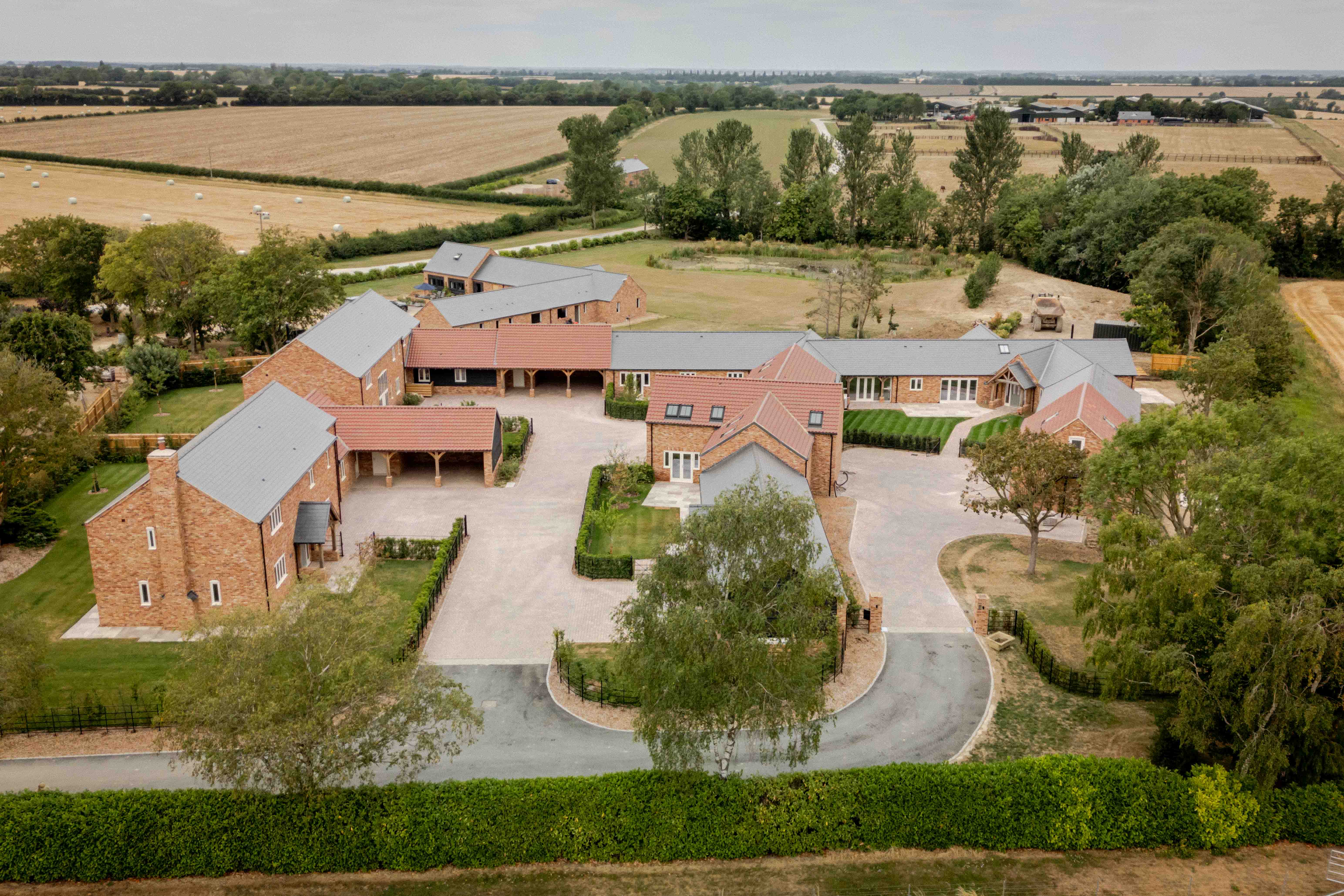 The site and surrounding fields from above