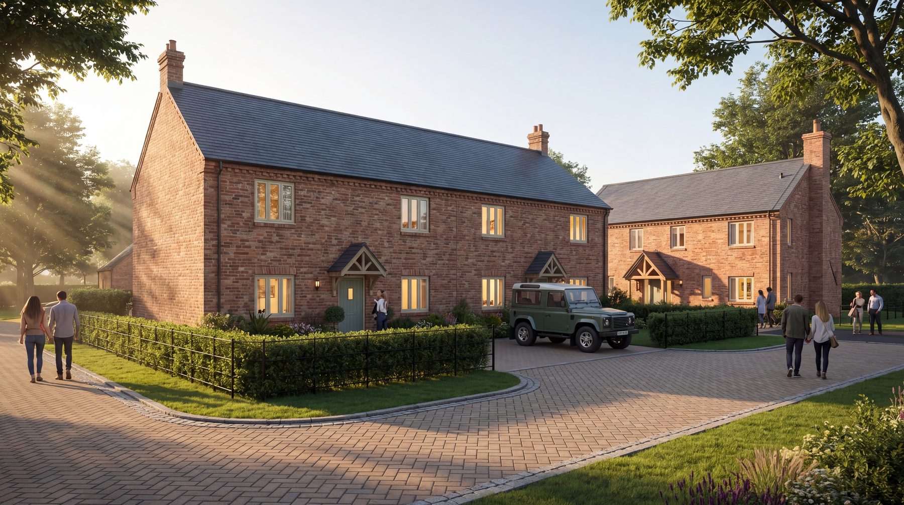 Visualisation — brick and stone homes