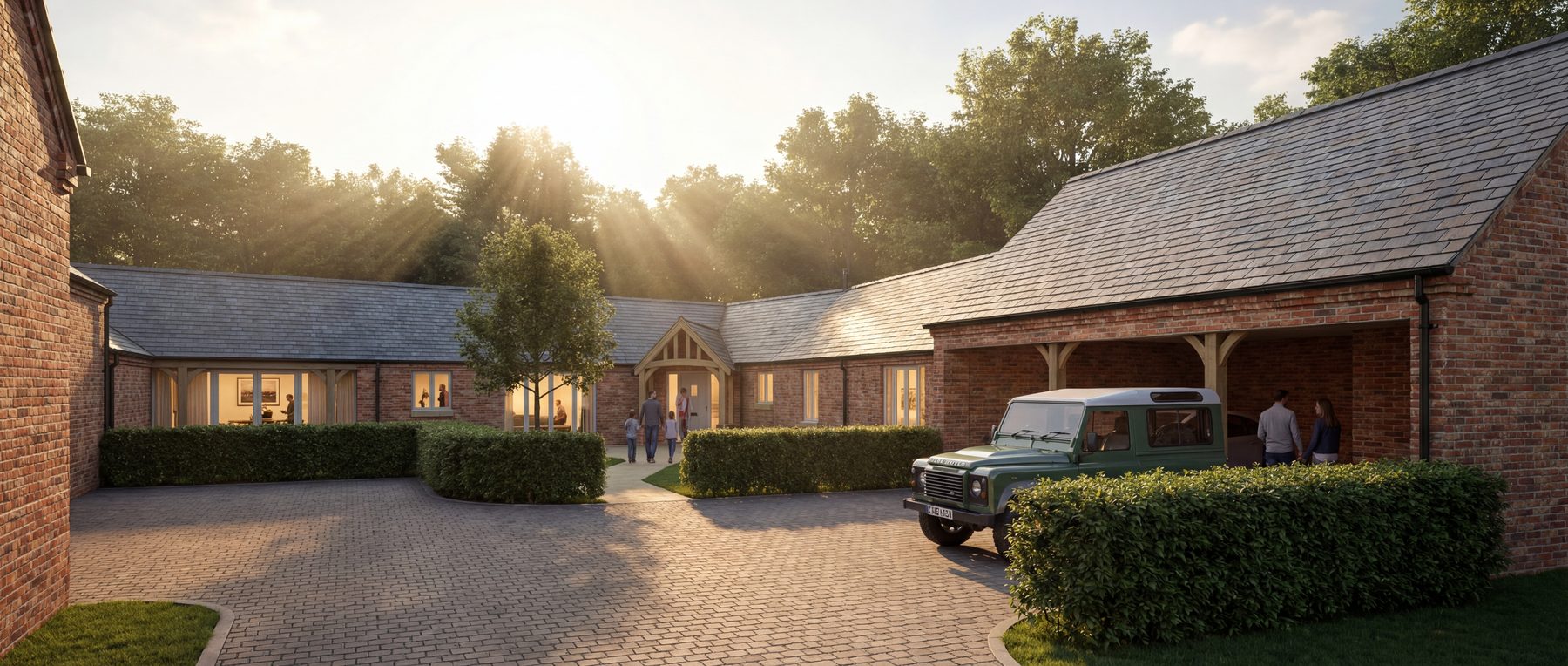 Visualisation — new houses along a village street